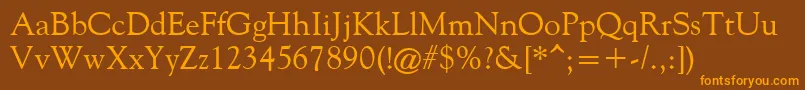 Шрифт FilcoOldeStyle – оранжевые шрифты на коричневом фоне