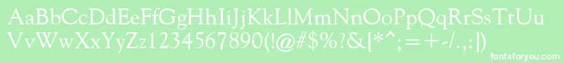 FilcoOldeStyle Font – White Fonts on Green Background