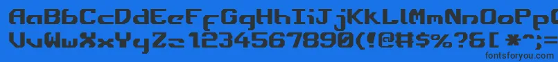 EnsignFlandry Font – Black Fonts on Blue Background