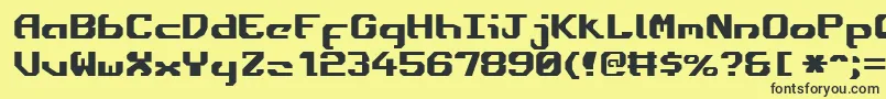 EnsignFlandry Font – Black Fonts on Yellow Background