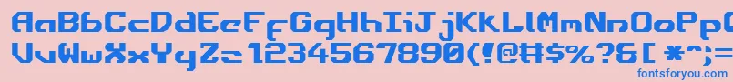 EnsignFlandry Font – Blue Fonts on Pink Background