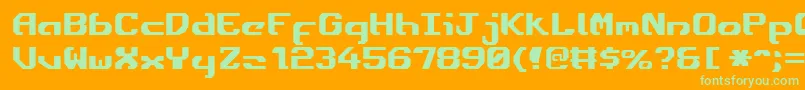 EnsignFlandry Font – Green Fonts on Orange Background