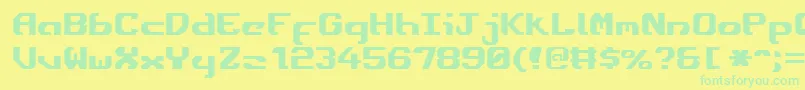 EnsignFlandry Font – Green Fonts on Yellow Background