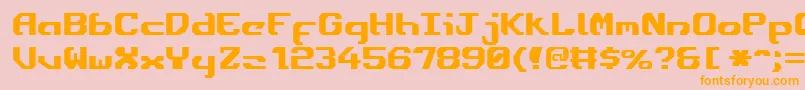EnsignFlandry Font – Orange Fonts on Pink Background