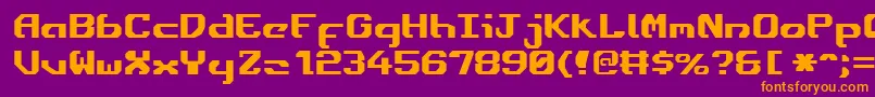 EnsignFlandry Font – Orange Fonts on Purple Background