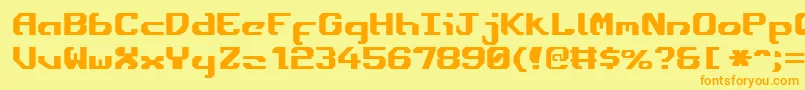 EnsignFlandry Font – Orange Fonts on Yellow Background