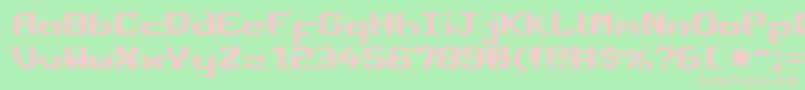 EnsignFlandry Font – Pink Fonts on Green Background