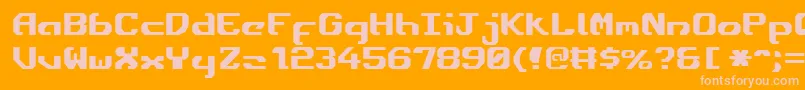 EnsignFlandry Font – Pink Fonts on Orange Background