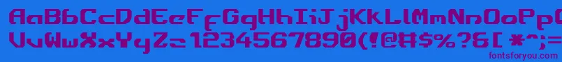 EnsignFlandry Font – Purple Fonts on Blue Background