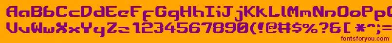 EnsignFlandry Font – Purple Fonts on Orange Background