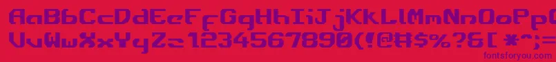 EnsignFlandry Font – Purple Fonts on Red Background