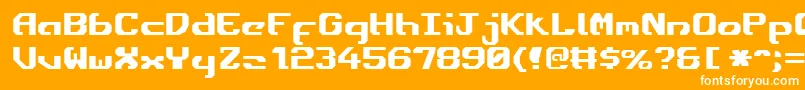 EnsignFlandry Font – White Fonts on Orange Background