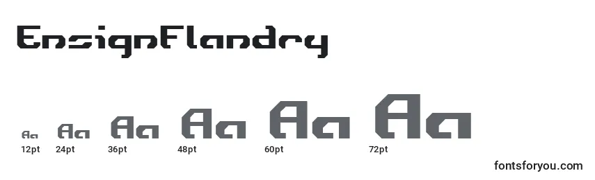 Размеры шрифта EnsignFlandry