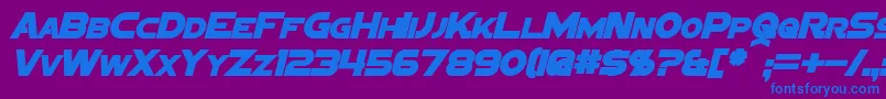 SigmaFiveSansBoldItalic Font – Blue Fonts on Purple Background