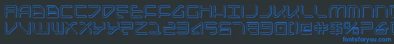 FederapolisShadow Font – Blue Fonts on Black Background
