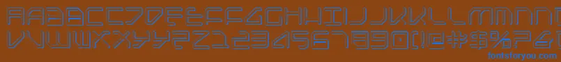 Шрифт FederapolisShadow – синие шрифты на коричневом фоне