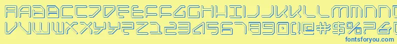 FederapolisShadow Font – Blue Fonts on Yellow Background