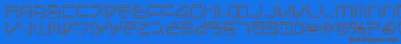 FederapolisShadow Font – Brown Fonts on Blue Background