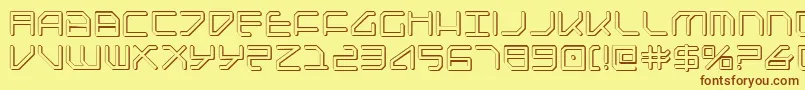 FederapolisShadow Font – Brown Fonts on Yellow Background