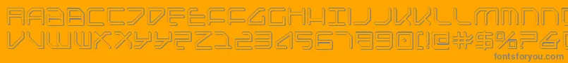 FederapolisShadow Font – Gray Fonts on Orange Background