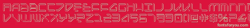 FederapolisShadow Font – Green Fonts on Red Background
