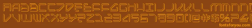Weitere Informationen zur FederapolisShadow-Schriftart FederapolisShadow-Schriftart – Orangefarbene Schriften auf braunem Hintergrund