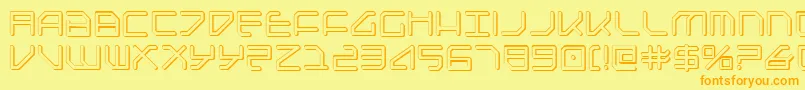 FederapolisShadow Font – Orange Fonts on Yellow Background