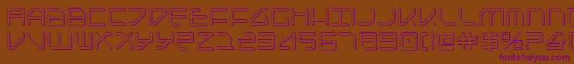 FederapolisShadow Font – Purple Fonts on Brown Background