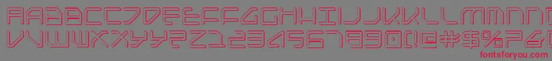 FederapolisShadow Font – Red Fonts on Gray Background
