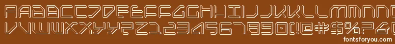 フォントFederapolisShadow – 茶色の背景に白い文字