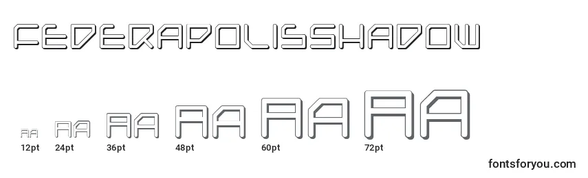 FederapolisShadow Font Sizes