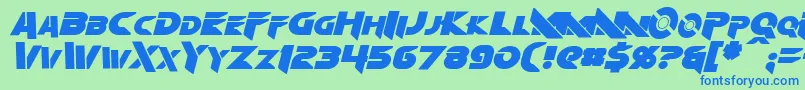 フォントAlgolItalic – 青い文字は緑の背景です。