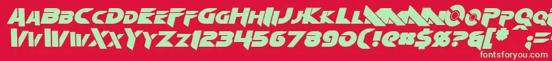 AlgolItalic Font – Green Fonts on Red Background