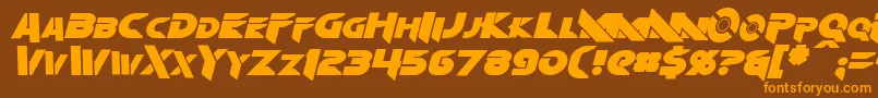 AlgolItalic Font – Orange Fonts on Brown Background