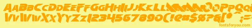 AlgolItalic Font – Orange Fonts on Yellow Background