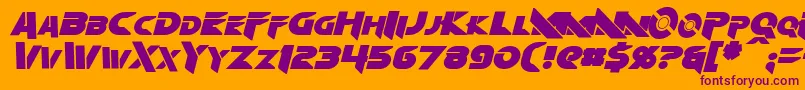 AlgolItalic Font – Purple Fonts on Orange Background