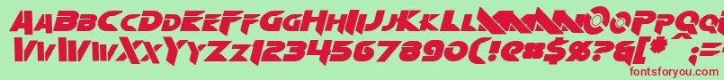 AlgolItalic Font – Red Fonts on Green Background