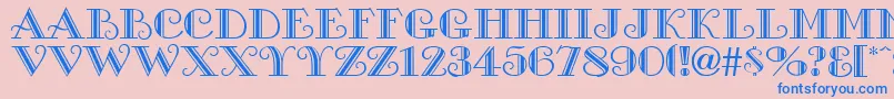 TacomaRegular Font – Blue Fonts on Pink Background