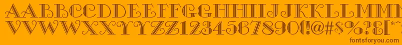 TacomaRegular Font – Brown Fonts on Orange Background