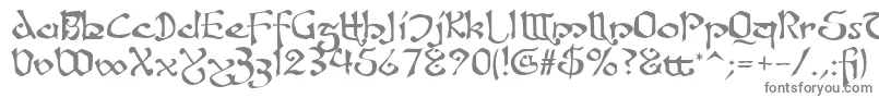 フォントFanjofey – 白い背景に灰色の文字