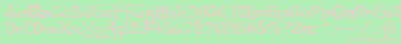 Fanjofey Font – Pink Fonts on Green Background