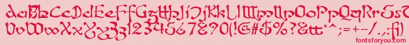 Fanjofey Font – Red Fonts on Pink Background