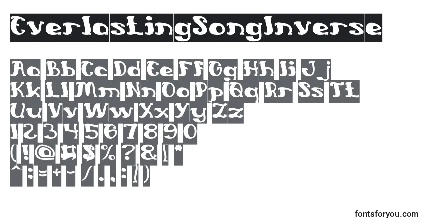 Schriftart EverlastingSongInverse – Alphabet, Zahlen, spezielle Symbole
