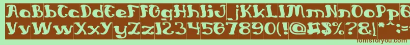 EverlastingSongInverse Font – Brown Fonts on Green Background