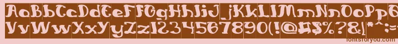 Шрифт EverlastingSongInverse – коричневые шрифты на розовом фоне