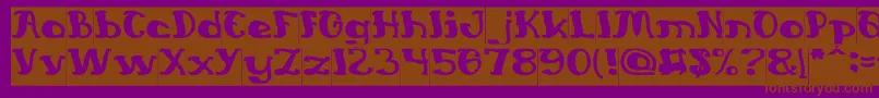 EverlastingSongInverse Font – Brown Fonts on Purple Background