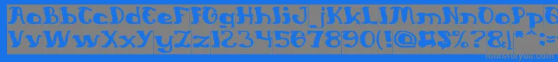 EverlastingSongInverse-Schriftart – Graue Schriften auf blauem Hintergrund