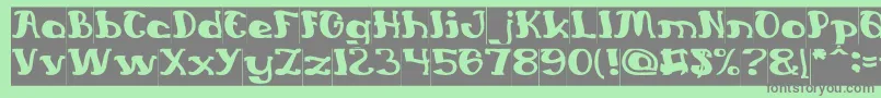 EverlastingSongInverse Font – Gray Fonts on Green Background