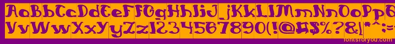 EverlastingSongInverse Font – Orange Fonts on Purple Background