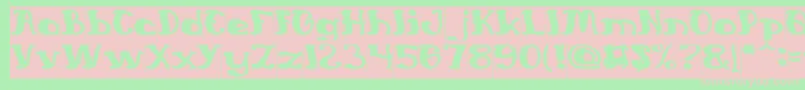 EverlastingSongInverse Font – Pink Fonts on Green Background